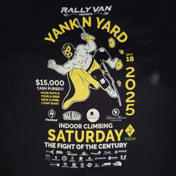 New Wrestler Black Graphic Cotton Large Tee - Picture 1 of 6